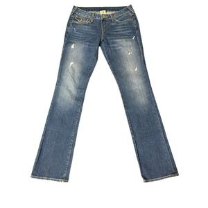 Vintage‎ TRUE RELIGION BILLY Womens Jeans 28 x 32 Mid Wash | Y2K Stretch USA